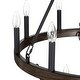 preview thumbnail 12 of 29, Acroma 15-light Farmhouse Black Tiered Chandelier for Dining Room - 27.5 inches