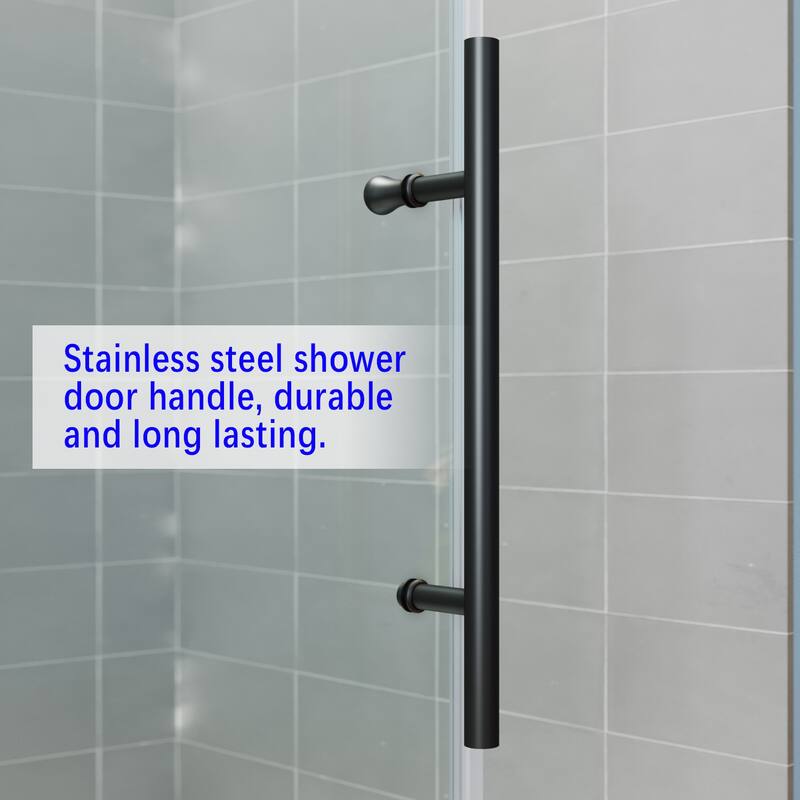 ELEGANT 60'' x 62'' Frameless Sliding Tub Door Stainless Steel