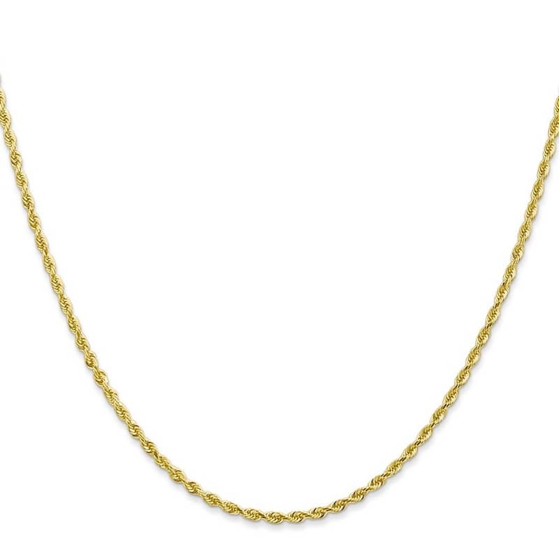 Curata 10k Yellow Gold 2mm Diamond Cut Quadruple Rope Chain BraceletOptions: 7" 8"