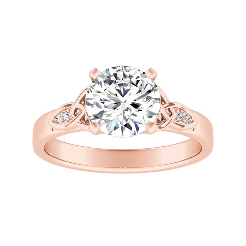 Auriya 14k Gold Modern 1 1/2ct Round Moissanite Engagement Ring