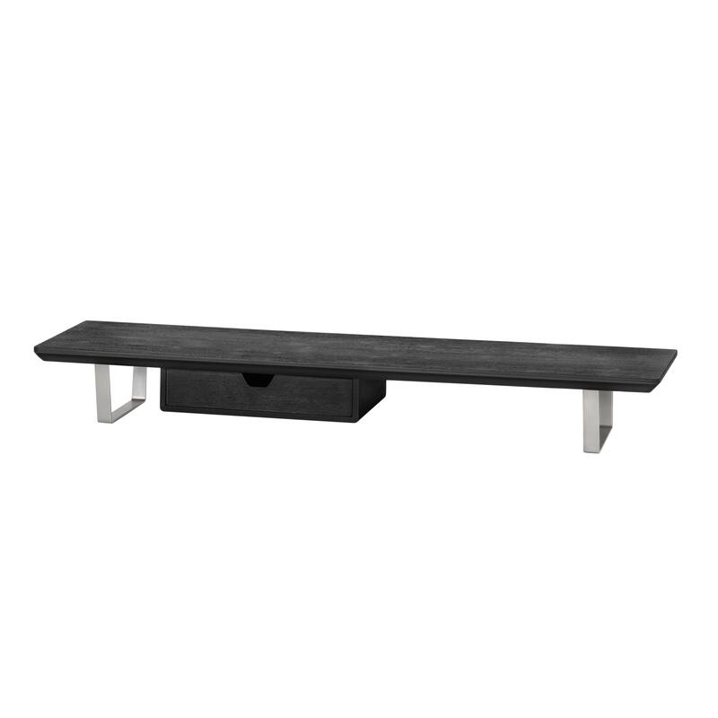 Jani Wood Monitor Stand Riser Desk - Ergonomic Design Stand, Desktop Organizer Table for Home, Office Workspace, Gaming Desk