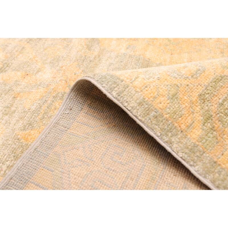 ECARPETGALLERY Hand-knotted Peshawar Oushak Sage Wool Rug - 9'6 x 13'7