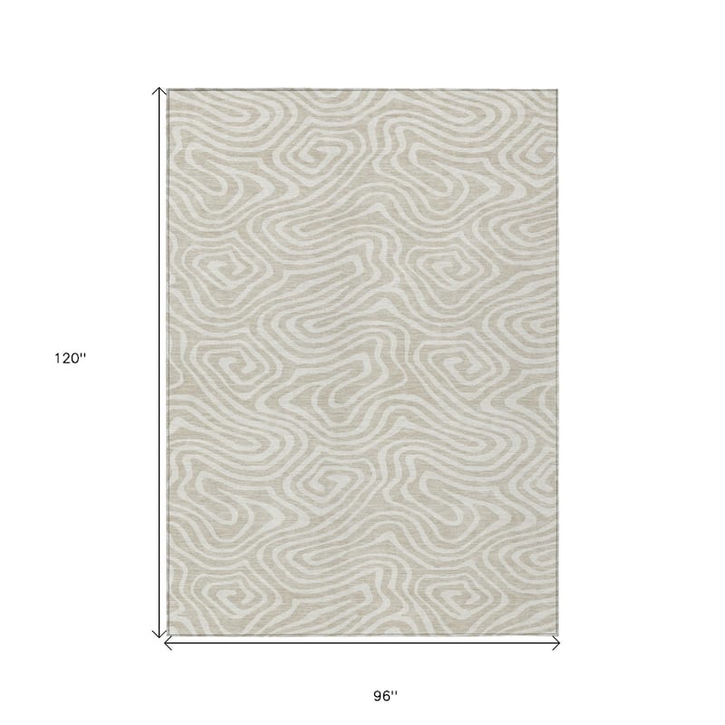 HomeRoots Abstract Transitional Rectangle Outdoor Rug