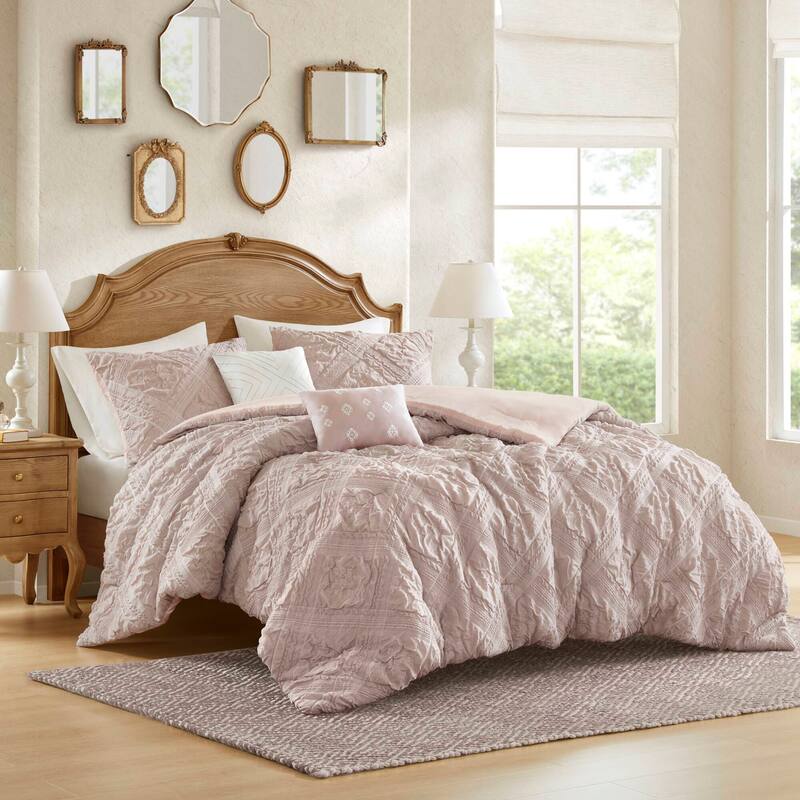 Madison Park Mona 5 Piece Sculpted jacquard comforter set