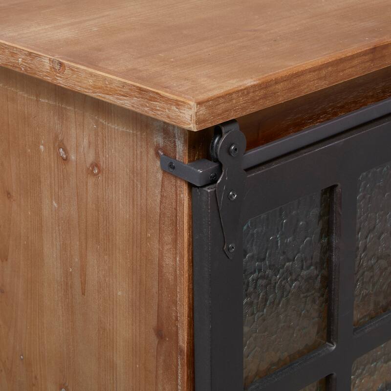Brown Fir Industrial Standing Wine Rack - 32 x 16 x 33