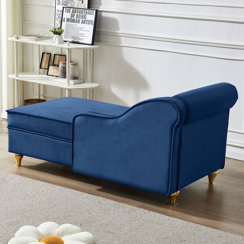 Upholstery Chaise Lounge Chair with Storage Velvet