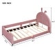 preview thumbnail 6 of 7, Pink Twin Size Upholstered Daybed with Rabbit Ear Shaped Headboard for Bedroom