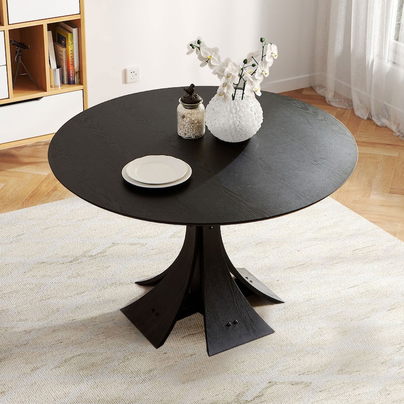 47.24" Round Modern MDF Dining Table for Kitchen