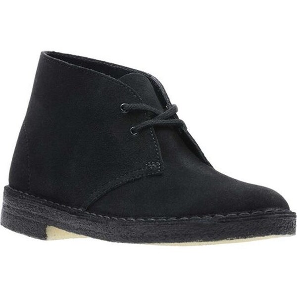 clarks black desert boots womens