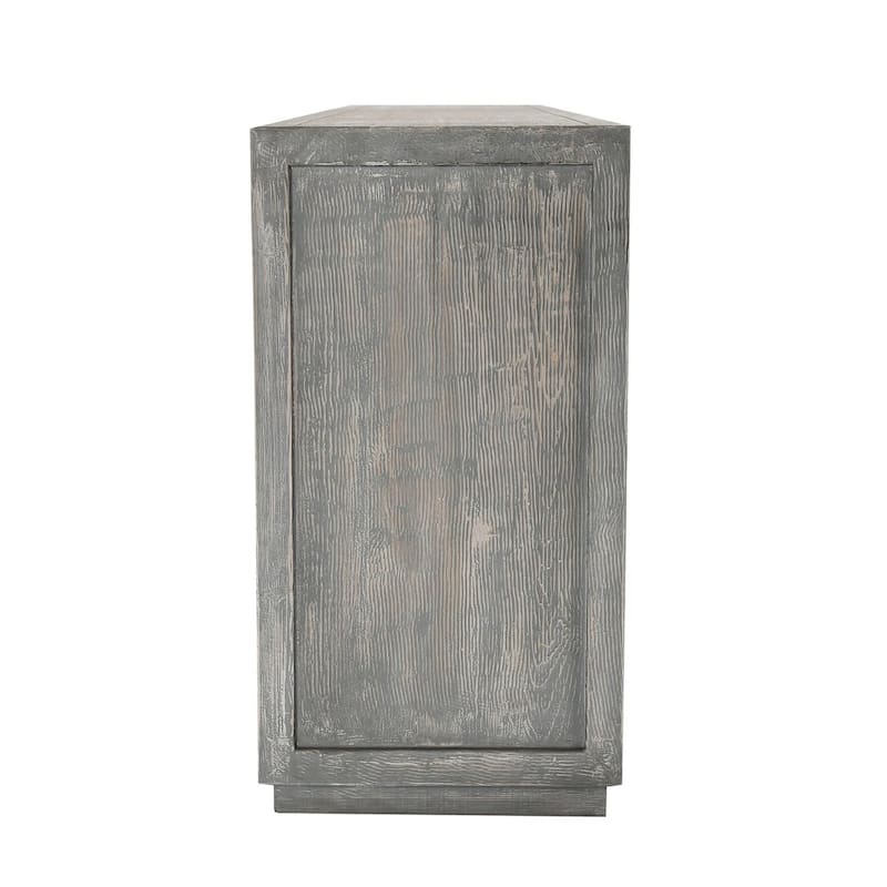 Classic Home Jonas 6-Door Antique Blue Sideboard Buffet - 103Wx19Dx36H