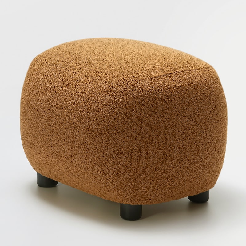 KINWELL 23" W Boucle Upholstered Footstool Ottoman Sofa Chair Footrest