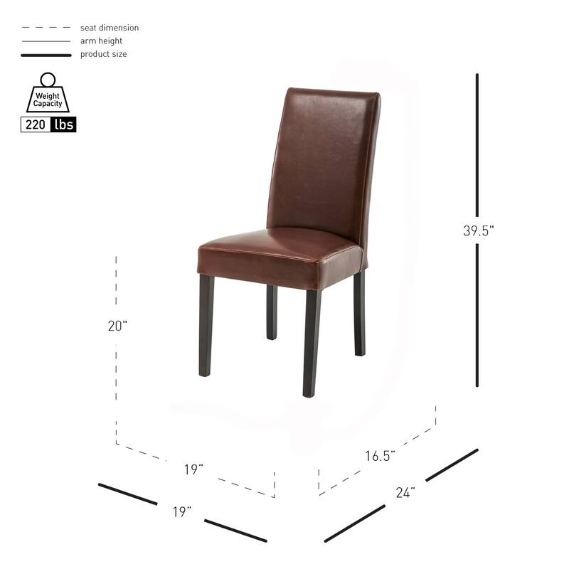 NPD Furniture Hartford Leather Dining Chair (Set of 2)