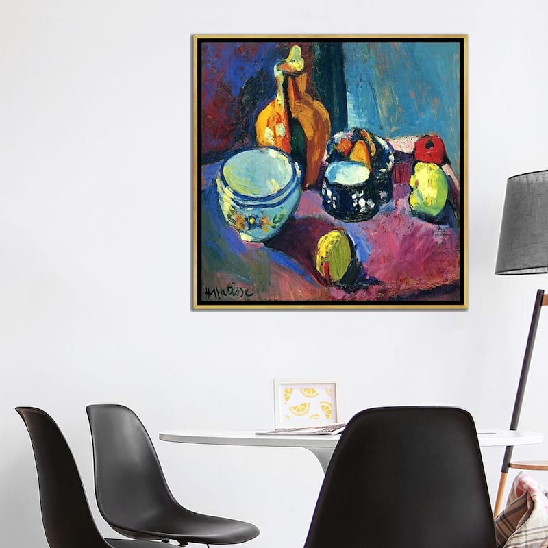 iCanvas "Dishes & Fruit" by Henri Matisse Framed Canvas Print