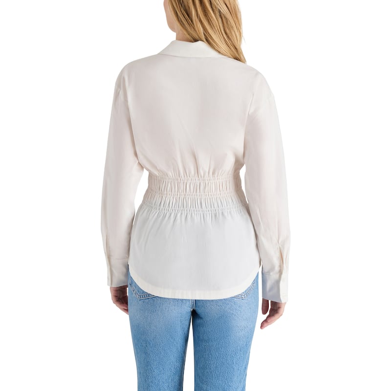 Steve Madden Marisol Smocked Button-Up Top