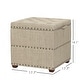 preview thumbnail 27 of 58, Adeco Fabric Square Storage Ottoman with Tray