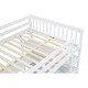 preview thumbnail 27 of 82, Space-Saving Loft Bed with Storage Shelves and Desk, Solid Wood Loft Bed Frame with Ladder and Guardrail for Kids Teens Adults