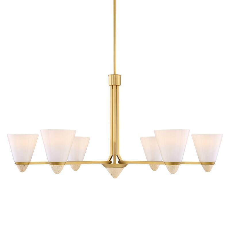 Savoy House 1-7266-6 Kohlman 6 Light 40" Wide Chandelier - Warm Brass