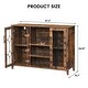 preview thumbnail 20 of 18, Wine Bar Cabinet with LED Light - 15.7"D x 47.2"W x 34.61"H