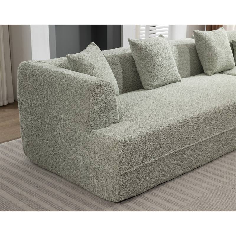 Upholstered Living Room Sectional Sofa, Modern Minimalist Style Couch