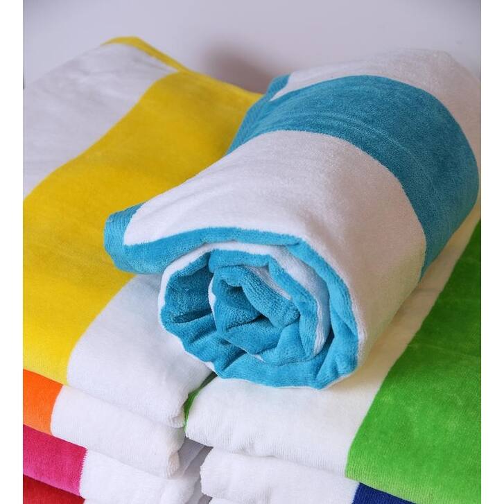 2 PK Tropical Cabana 100 Cotton Beach Towel