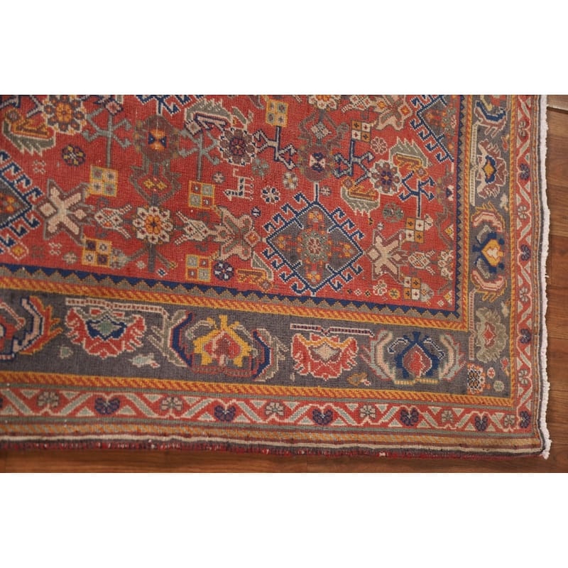 Vegetable Dye Shiraz Kashkoli Persian Antique Rug Handmade Wool Carpet - 3'5"x 5'0"