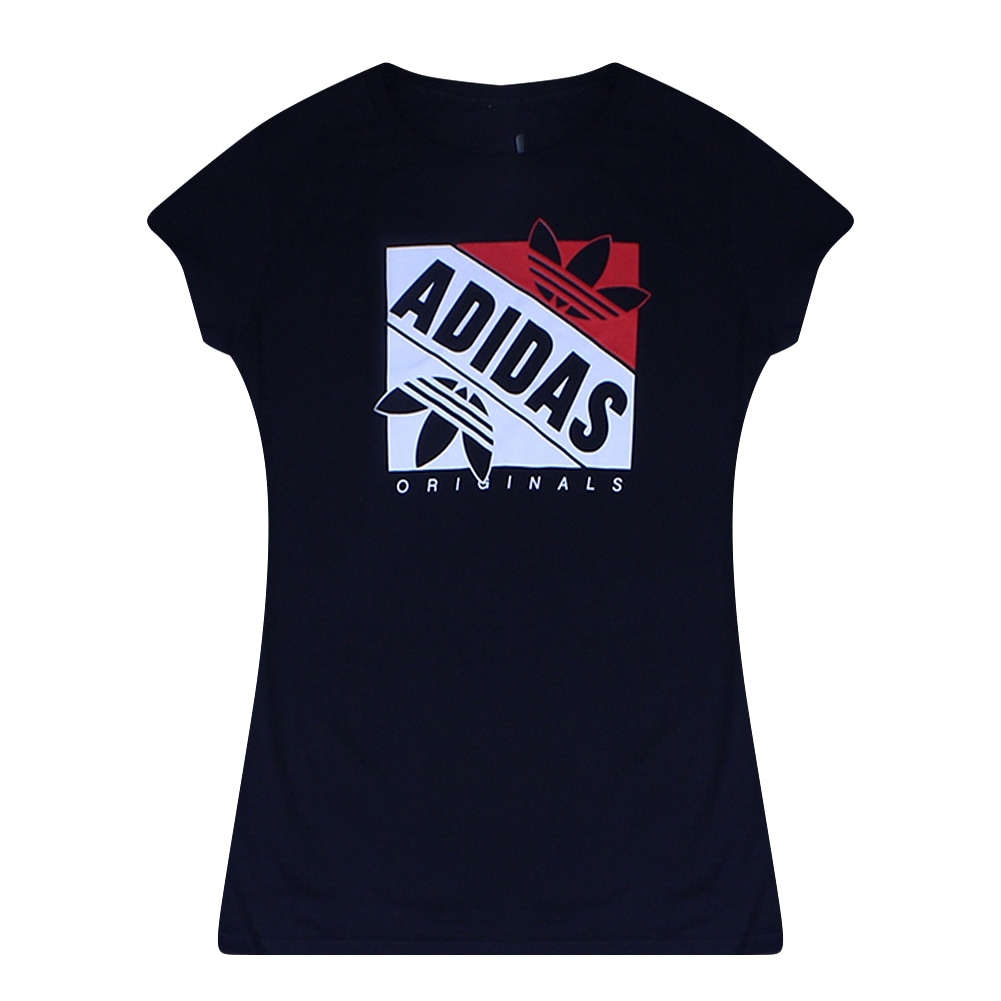 red and white adidas t shirt women's