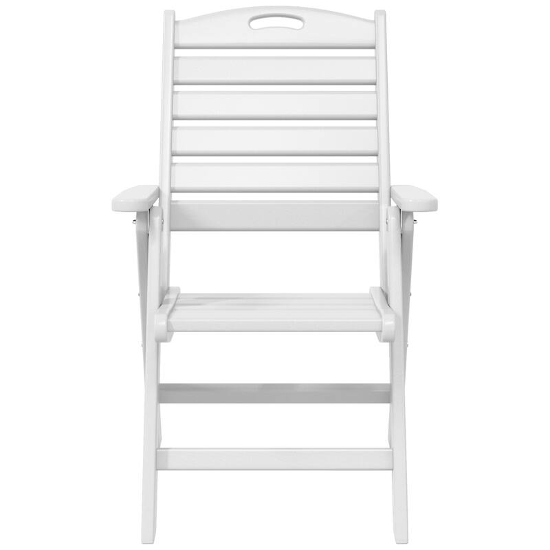 Coastline Patio Folding Highback Dining Chair Set of 2