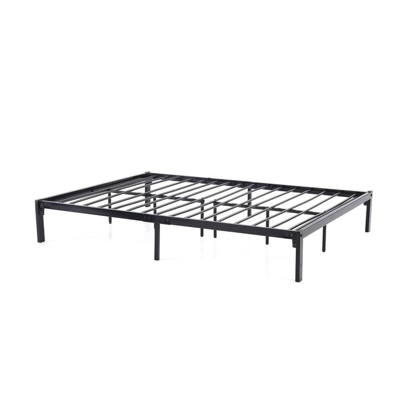 74" Black Rectangular Bed with Support Legs - Full Size