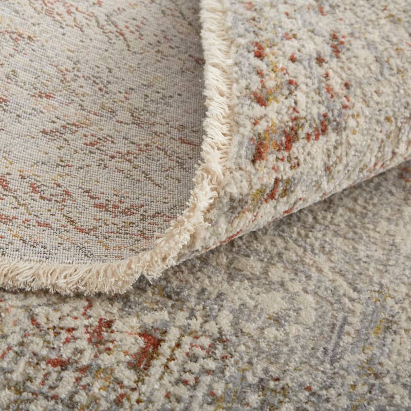 Grand Bazaar Frencess Machine Made Distressed Transitional Area Rug