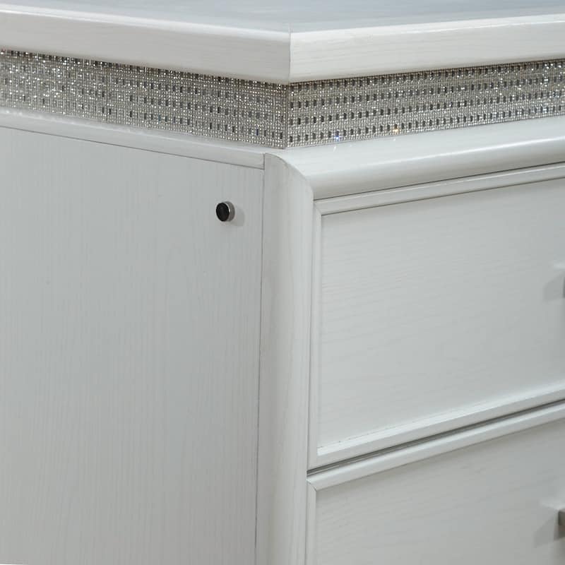 Liberty Furniture Reflections Upholstered Bed, Dresser & Mirror, Chest, Night Stand - King or Queen