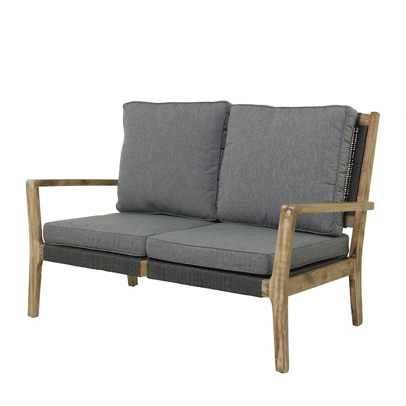 Dark Grey Wood Contemporary Outdoor Sofa or Chair