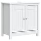preview thumbnail 2 of 5, vidaXL Bathroom Sink Cabinet Vanity Cabinet Cupboard BERG Solid Wood Pine - 23.6" x 13.4" x 23.2"