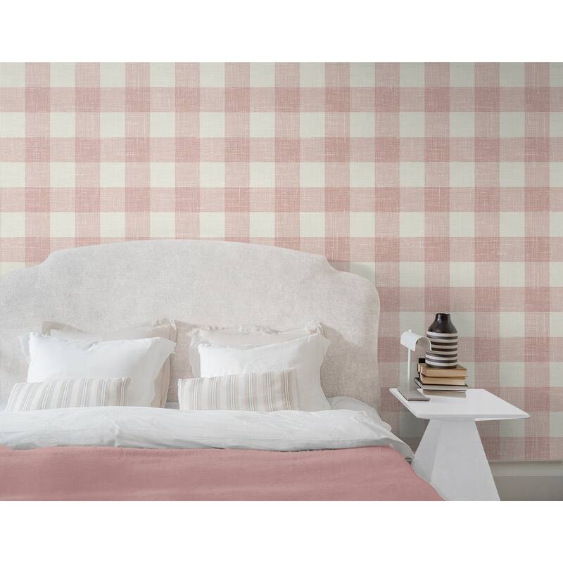 Seabrook Designs Bebe Gingham Nonwoven Unpasted Wallpaper