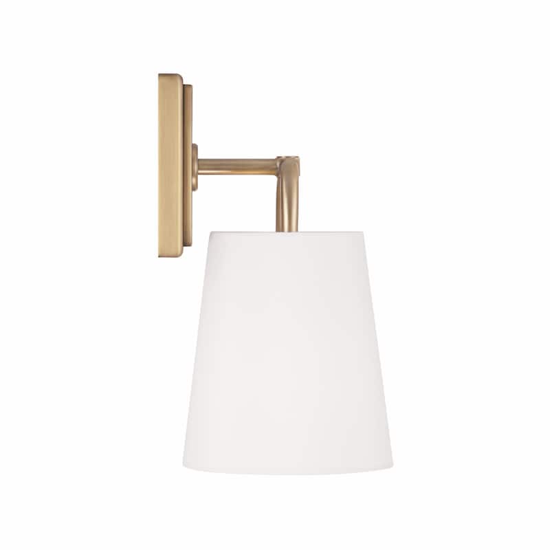 Brody 1-light Wall Sconce w/ White Fabric Shade