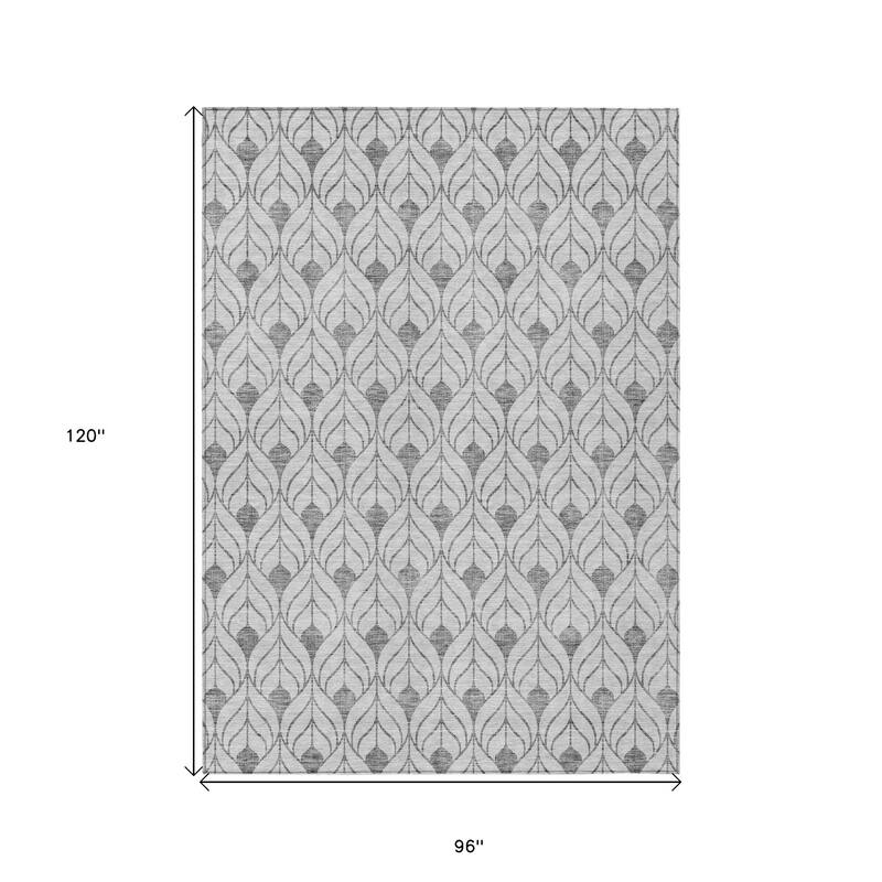 HomeRoots Geometric Transitional Rectangle Outdoor Rug
