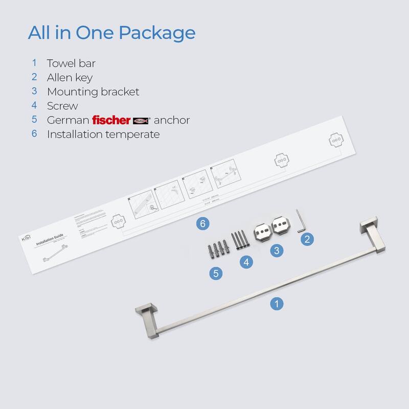 Cube 24 inch Bathroom Towel Bar