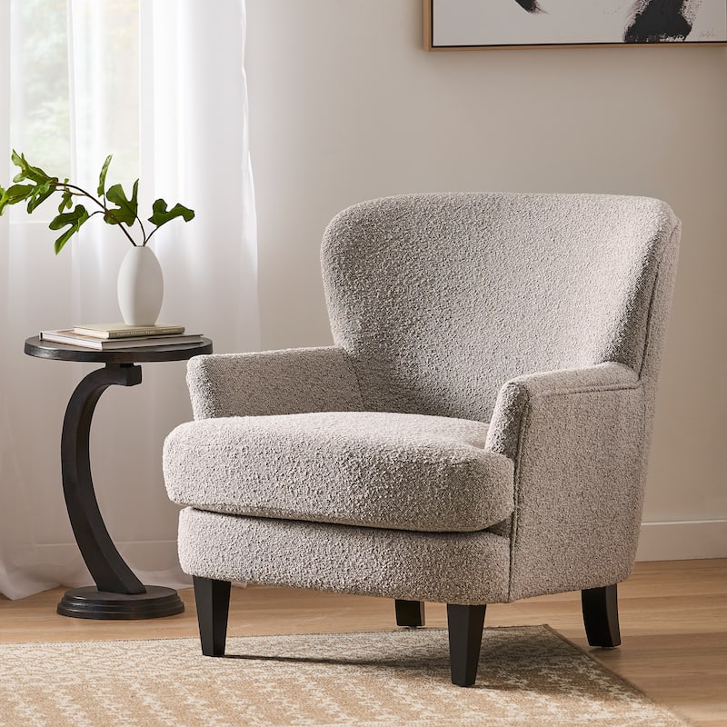 Hartshorn Upholstered Club Chair by Christopher Knight Home - Warm Stone Gray