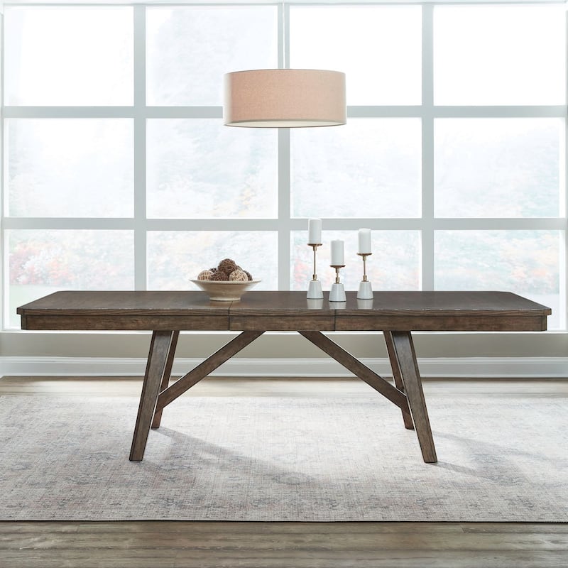 Liberty Furniture Carolina Park Trestle Table, Upholstered Side Chairs Dining Set
