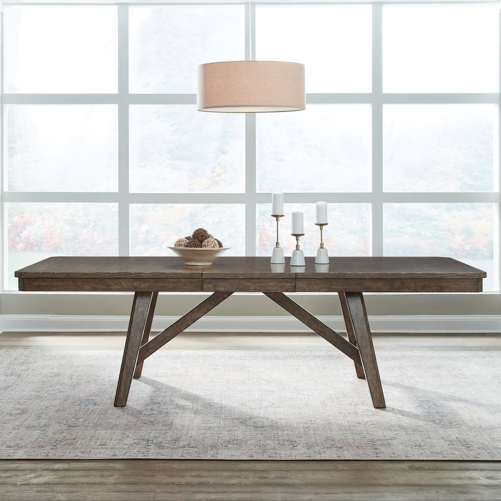 Liberty Furniture Carolina Park Trestle Table for Dining Room - Width 42"x Depth 102" x Height 30"