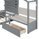 preview thumbnail 15 of 34, Twin House Bed with Sofa, Wireless Charging, Drawers, and Shelves, Grey