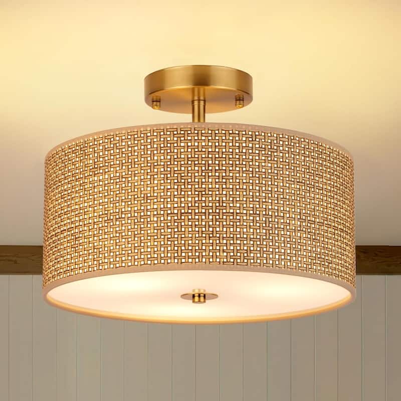 3-light ceiling light deep brown dining light linen bedroom light