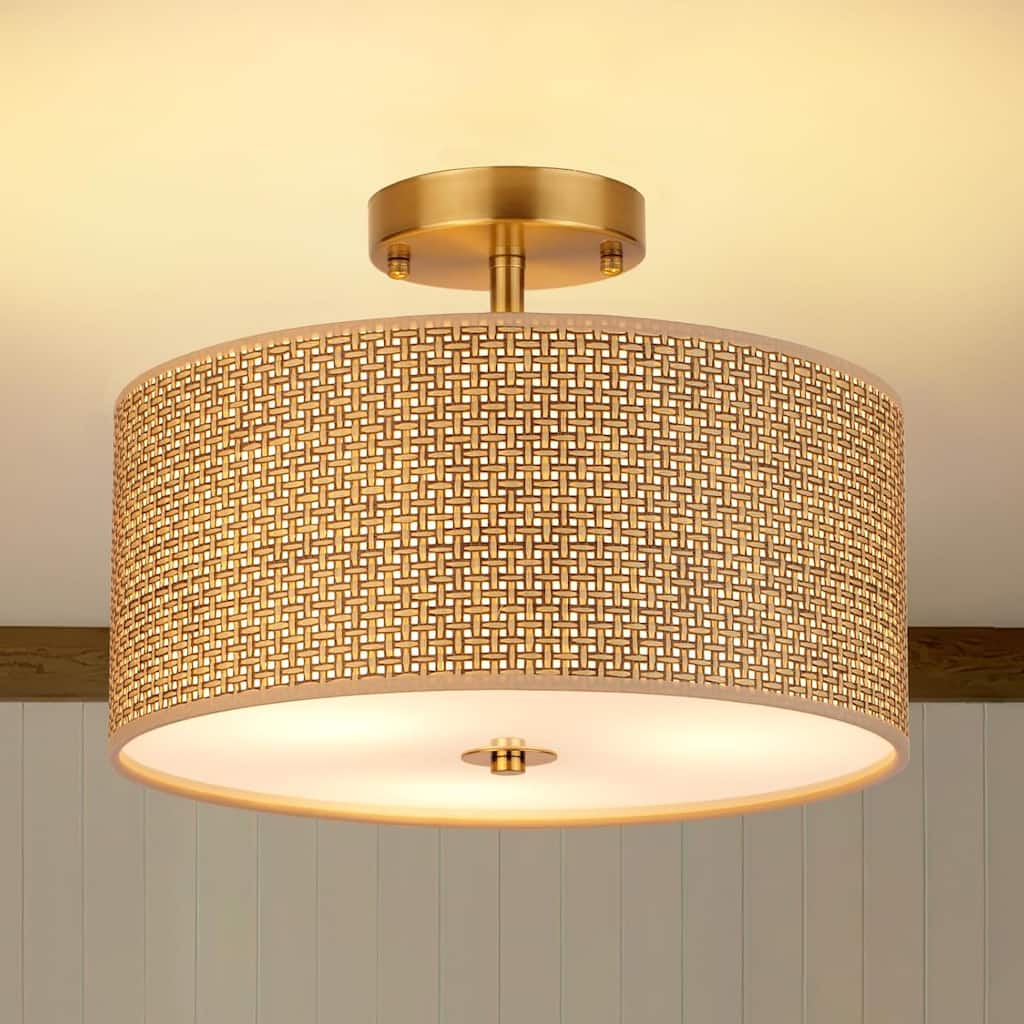 3-light ceiling light deep brown dining light linen bedroom light