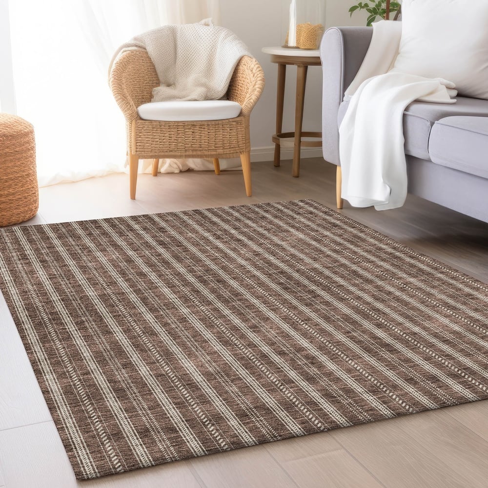 Premium Washable Super Soft Stripe Mayfield Rug