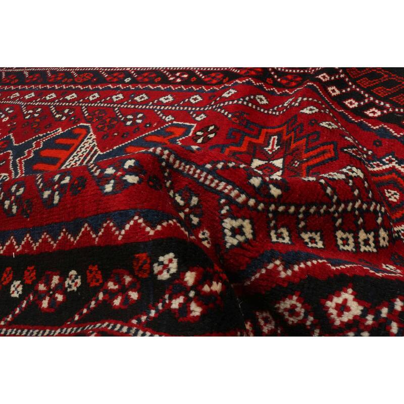 ECARPETGALLERY Hand-knotted Melis Vintage Red Wool Rug - 4'10 x 7'9