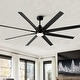 preview thumbnail 71 of 83, YUHAO 84 In. Indoor/Outdoor Modern Industrial Large Windmill Aluminum Blade Ceiling Fans With Lights, Quiet DC Motor and Remote