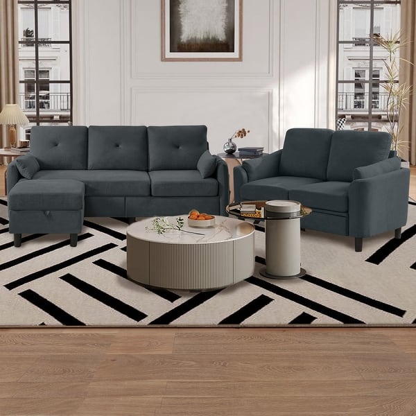 3 Piece Living Room Set - Bed Bath & Beyond