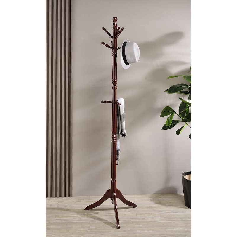 71.5 In. Wood Swivel Coat Rack - Cherry