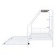 preview thumbnail 77 of 78, Metal House Bed with Trundle, Twin/Full Size Daybed Playhouse Bed with Bulit-in Storage Shelves and Metal Grid for Kids Teens