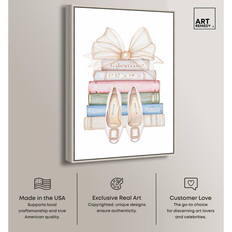 Bow And Buckles Canvas by Art Remedy