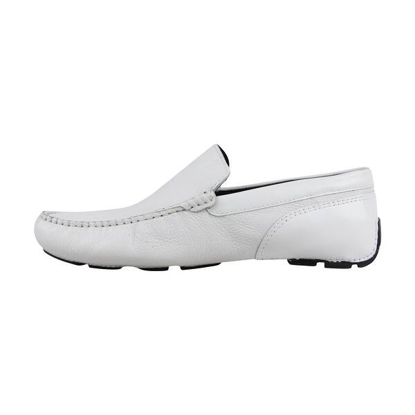 Shop Steve Madden Dune Mens White Leather Casual Dress Slip On